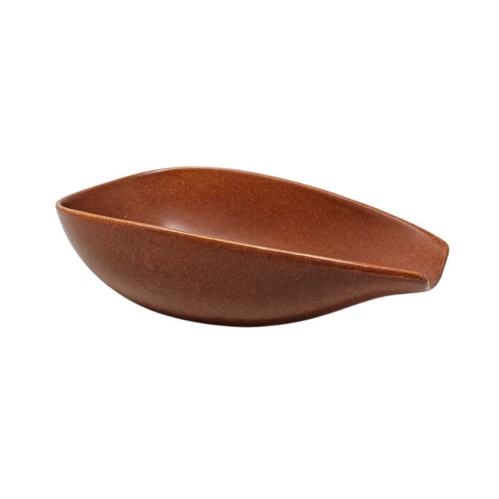 Vintage MCM Roseville Raymor Ben Seibel Vegetable Serving Bowl 160 Terracotta
